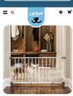 Carlson Pet Products Mini Doorway Gate W  Small Pet Door White Metal 0680pw