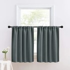 Blackout Kitchen Window Curtain Short Panel Uv Blocking Privacy Polyester 1pc