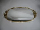 Vintage Matson Ormolu French Mirror Perfume Vanity Tray Gold Brass Flower Birds