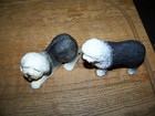 Lot Of 2 Vtg Old English Sheep Dog Figurines Global Art Harvey Knox Kingdom Nice
