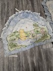 Vtg Classic Winnie The Pooh Crib Bedding Set Blue Ruffle Quilt Skirt 5pc