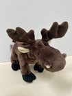 Ganz Webkinz Moose Plush Stuffed Animal Antlers Chocolate Brown 8  No Code