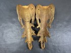 Pair Antique Ornate Cast Gilt Brass Or Bronze Furniture Mounts Spares Parts