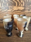 Natural 3 1 2    Bovine Horn Mead Cordial Horn Drinking Cups Set Eight Medieval