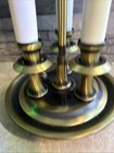 Vintage Brass French Bouillotte Lamp 3 Light Candlestick Table Desk Light