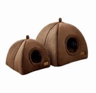 Luxury Soft Cat Cave Bed Large Igloo Tent Indoor Dog House Cushion Warm Nest L