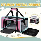 Petskd Small Pet Carrier 17x12x8 5 Airline Approved Travel Dog Cat Pink Black