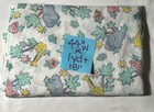 Vintage Baby  nursery Zoo Animals Pastel Print Cotton Fabric 44   w X 1yd   18   