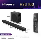 Hisense - 3 1 Channel 480w Soundbar With Wireless 6 5  Subwoofer  hs3100  - B   