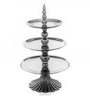 New  W o Box Michael Aram Nickel Silver Palace 23  Cake Stand Three Tier Etagere