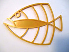 Vintage Russ Conoco Service Storden  Minn  Gas Station Advertising Fish Trivet