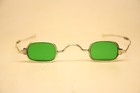 Antique Eyeglass Frames 19th Century Sliding Temples Green Lens Vintage 1850s