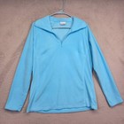 Columbia Jacket Women Xl Blue Arctic Air Fleece 1 4 Zip Cozy Winter Warm Outdoor