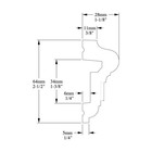 Orac Decor P6020 Polyurethane Panel chair Rail Moulding - Size Options