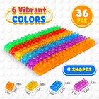 Sensory Soft Building Blocks For Toddlers   36 Pcs Jelly Squishy Stacking Block   