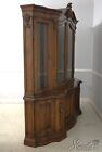 67401  Karges French Style Walnut Curved Glass China Cabinet