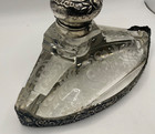 Antique Dutch Style Maltese Inkstand 833 Silver Crystal Glass Inkwell