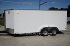 New 2026 7x16 7 X 16 V-nosed Enclosed Cargo Trailer W  Ramp Door   Side Door