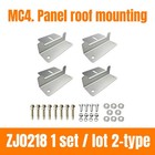 16x Solar Panel Z Bracket Mount Mounting Set Rv Boat Flat Roof Wall Aluminium Us