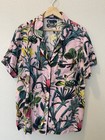 Katie Kime Pajamas 2 Piece Set Botanical Pants Button Front Floral Multi Size Xl