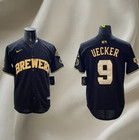 Men s Milwaukee Brewers Bob Uecker  9 Cool Base Stitched Jersey Multiple Colors