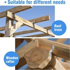 Garaook 70 Pack 16-gauge Hurricane Straps Brackets For Rafters Shed Roof Heav   
