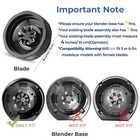 7 Fins Blender Blade Replacement Parts For Ninja extractor 4inch  Black