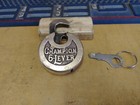 Antique vintage Miller Logo Champion 6 Lever Push Key Pancake Padlock  1013
