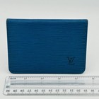 Louis Vuitton Id Card Holder Mens One Size Blue Epi Leather Passcase Wallet