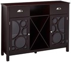 Kings Brand Jamestown Wood Buffet Server Storage Sideboard Wine Cabinet  Cherry