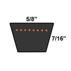 Set Of  4  Drive Belts For Vicon Disc Mowers 43301603 Cm165 Cm216 Cm240 Cm167