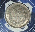 Au 1877-a Uruguay 10 Centesimos    d477
