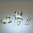 Vintage Hagen Renaker Siamese Cat Family  Set Of 5
