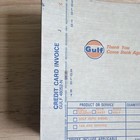 Gulf Credit Card Invoice Carbonless Receipt Form Pad Beige Blue Orange Gas   Oil