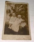 Rare Antique American Children With Huge Toy Doll  Real Photo Postcard  Rppc  Us