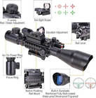 Combo 4-12x50eg Tactical Rifle Scope With Red green Dot Sight Scope   Red Laser