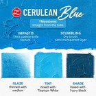 Zenart Professional Oil Paint Set   Cerulean Blue   2x50ml   Highly Pigmented