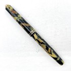Vtg Wahl Eversharp Equipoise Fountain Pen Black Pearl Ring Top Lever Parts as Is
