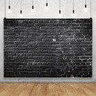 7x5ft Black Brick Wall Backdrop Vintage Black Grey Stone Brick Wall Theme Pho   