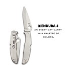 Spyderco Endura 4 Folding Pocket Knife With 3 8  Vg-10 Steel Blade And Stainl   