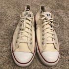 Vintage Converse All Star Low Top White Cream Chuck Taylor Size Us 11 5 Made Usa