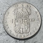 Sweden          One  1  Krona Coin 1969  king Gustaf Vi Adolf 