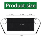 Server Aprons With 3 Pockets - Reinforced Tailor Edge Restaurant Apron   black    