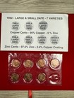    1982 P d Ld sd  Zinc copper  7 Coin Bu Lincoln Cent Set-  Priced To Sell   