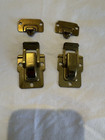 Vintage Pair Brass Plated Latches Small Box Etc  Nos