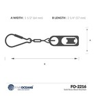 Five Oceans Solid Brass Block Keychain  4 Pack Fo2216-m4