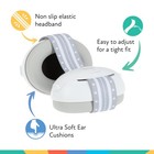 Nuby Soft Sounds - Adjustable Baby Earmuffs For Protection One Size  White