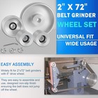 2  X 72  Belt Grinder Wheel Set Complete Wheel Kit Aluminum  5  5 8-3  - 2  