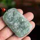 Chinese Antique Natural Jade Carving Nine Dragon Protector Necklace Pendant