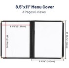 10pc Restaurant Menu Cover 8 5 x11  Book Style 3 Page 6 View Recipe Menu Holder